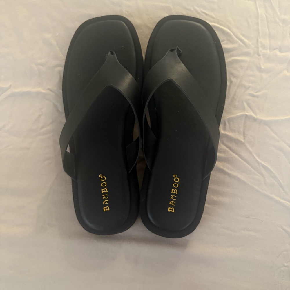 Shop Talulah platform black sandals